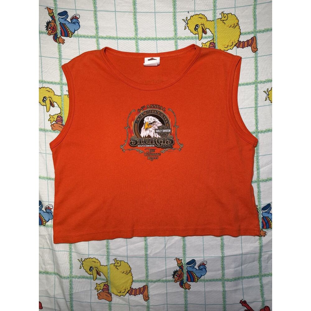 Vintage 2004 Harley Davis Sturgis 64th annual Black Hills Rally tank top size 2X